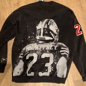 NWT Abercrombie and Fitch 49ers Christian McCaffrey Crew Sweatshirt  sz M Tall